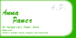 anna pamer business card